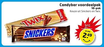 Aanbiedingen Candybar voordeelpak - Mars Snacks - Geldig van 17/01/2017 tot 29/01/2017 bij Trekpleister