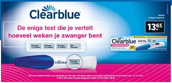 Aanbiedingen Digitale zwangerschapstest - Clearblue - Geldig van 17/01/2017 tot 29/01/2017 bij Trekpleister
