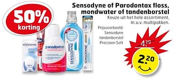 Aanbiedingen Sensodyne tandenborstel precision soft - Sensodyne - Geldig van 17/01/2017 tot 29/01/2017 bij Trekpleister