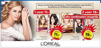 Aanbiedingen Haarkleuring excellence age perfect - L'Oreal Paris - Geldig van 17/01/2017 tot 29/01/2017 bij Trekpleister