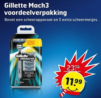 Aanbiedingen Gillette mach3 voordeelverpakking - Gillette - Geldig van 17/01/2017 tot 29/01/2017 bij Trekpleister