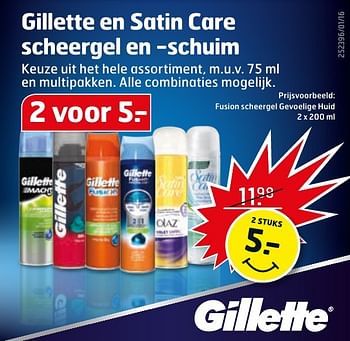 Aanbiedingen Fusion scheergel gevoelige huid - Gillette - Geldig van 17/01/2017 tot 29/01/2017 bij Trekpleister
