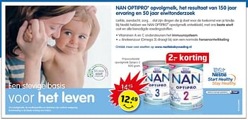 Aanbiedingen Opvolgmelk optipro 3 - Nestlé - Geldig van 17/01/2017 tot 29/01/2017 bij Trekpleister