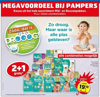 Aanbiedingen Luiers midpak new baby maat 1 - Pampers - Geldig van 17/01/2017 tot 29/01/2017 bij Trekpleister