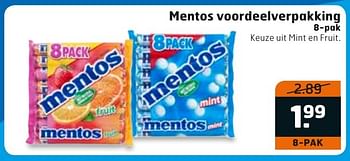 Aanbiedingen Mentos voordeelverpakking - Mentos - Geldig van 17/01/2017 tot 29/01/2017 bij Trekpleister