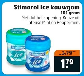 Aanbiedingen Stimorol ice kauwgom - Stimorol - Geldig van 17/01/2017 tot 29/01/2017 bij Trekpleister