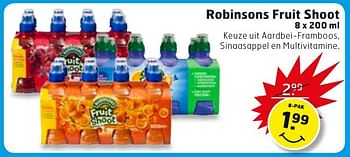 Aanbiedingen Robinsons fruit shoot - Robinsons - Geldig van 17/01/2017 tot 29/01/2017 bij Trekpleister