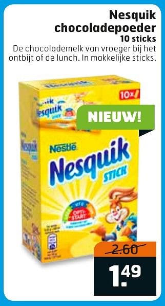 Aanbiedingen Nesquik chocoladepoeder - Nesquik - Geldig van 17/01/2017 tot 29/01/2017 bij Trekpleister