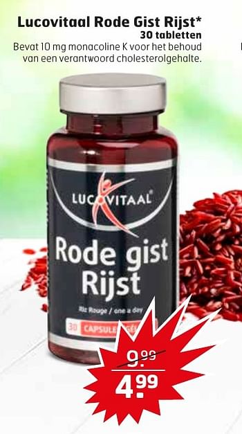 Aanbiedingen Lucovitaal rode gist rijst - Lucovitaal - Geldig van 17/01/2017 tot 29/01/2017 bij Trekpleister