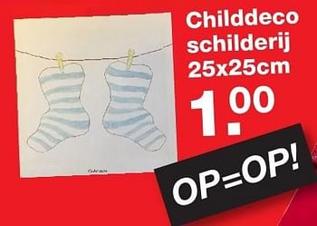 Aanbiedingen Childdeco schilderij - Huismerk - Baby &amp; Tiener Megastore - Geldig van 06/01/2017 tot 30/01/2017 bij Baby & Tiener Megastore
