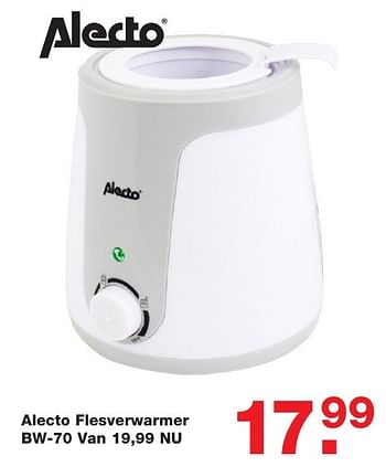 Aanbiedingen Alecto flesverwarmer bw-70 - Alecto - Geldig van 06/01/2017 tot 30/01/2017 bij Baby & Tiener Megastore