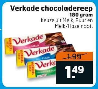 Aanbiedingen Verkade chocoladereep - Verkade - Geldig van 17/01/2017 tot 29/01/2017 bij Trekpleister