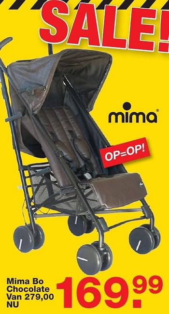 Aanbiedingen Mima bo chocolate - mima - Geldig van 06/01/2017 tot 30/01/2017 bij Baby & Tiener Megastore