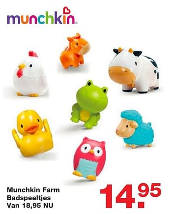 Aanbiedingen Munchkin farm badspeeltjes - Munchkin - Geldig van 06/01/2017 tot 30/01/2017 bij Baby & Tiener Megastore