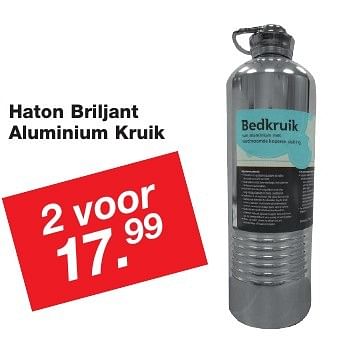 Aanbiedingen Haton briljant aluminium kruik - Haton - Geldig van 06/01/2017 tot 30/01/2017 bij Baby & Tiener Megastore
