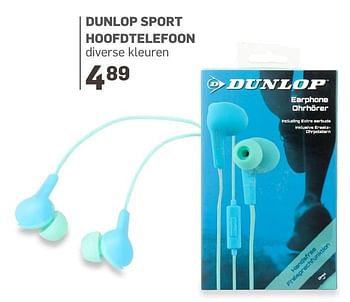 Aanbiedingen Dunlop sport hoofdtelefoon - Dunlop - Geldig van 03/01/2017 tot 31/01/2017 bij Action