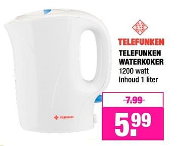 Aanbiedingen Telefunken waterkoker - Telefunken - Geldig van 16/01/2017 tot 30/01/2017 bij Big Bazar