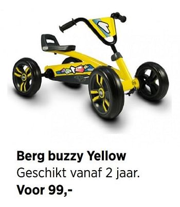 Aanbiedingen Berg buzzy yellow - Bergtoys - Geldig van 29/12/2016 tot 30/01/2017 bij Babypark
