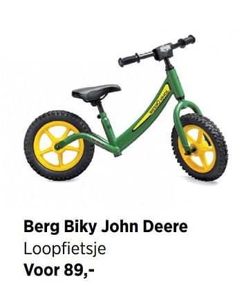 Aanbiedingen Berg biky john deere - Bergtoys - Geldig van 29/12/2016 tot 30/01/2017 bij Babypark