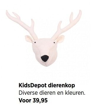 Aanbiedingen Kidsdepot dierenkop - KidsDepot  - Geldig van 29/12/2016 tot 30/01/2017 bij Babypark