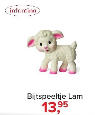 Aanbiedingen Bijtspeeltje lam - Infantino - Geldig van 02/01/2017 tot 29/01/2017 bij Baby-Dump