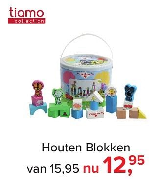 Aanbiedingen Houten blokken - Tiamo - Geldig van 02/01/2017 tot 29/01/2017 bij Baby-Dump