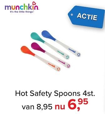 Aanbiedingen Hot safety spoons 4st. - Munchkin - Geldig van 02/01/2017 tot 29/01/2017 bij Baby-Dump