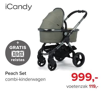 Aanbiedingen Peach set combi-kinderwagen - iCandy - Geldig van 02/01/2017 tot 29/01/2017 bij Baby-Dump