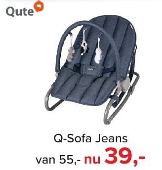 Aanbiedingen Q-sofa jeans - Qute  - Geldig van 02/01/2017 tot 29/01/2017 bij Baby-Dump
