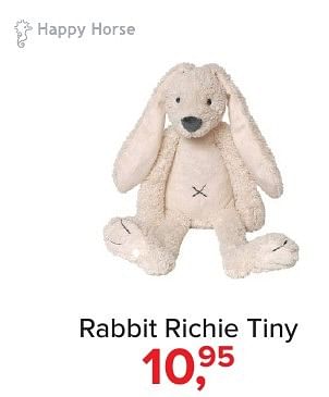 Aanbiedingen Rabbit richie tiny - Happy House - Geldig van 02/01/2017 tot 29/01/2017 bij Baby-Dump