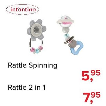 Aanbiedingen Rattle spinning - Infantino - Geldig van 02/01/2017 tot 29/01/2017 bij Baby-Dump