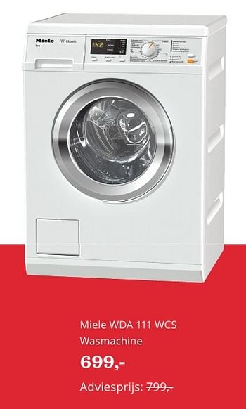 Aanbiedingen Miele wda 111 wcs wasmachine - Miele - Geldig van 02/01/2017 tot 31/01/2017 bij Bol