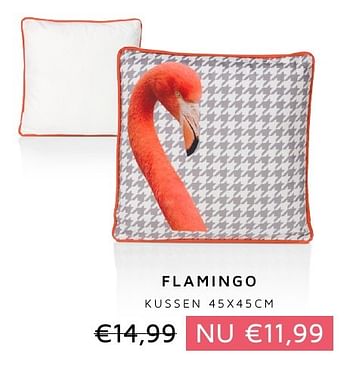 Aanbiedingen Flamingo kussen - Huismerk - Xooon - Geldig van 05/01/2017 tot 31/01/2017 bij Xooon