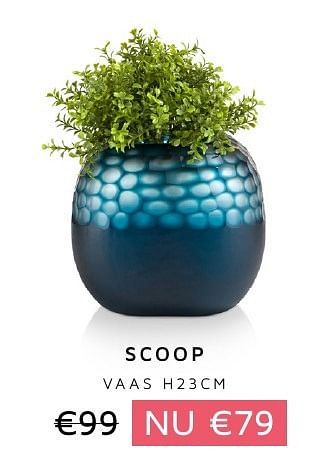 Aanbiedingen Scoop vaas - Huismerk - Xooon - Geldig van 05/01/2017 tot 31/01/2017 bij Xooon