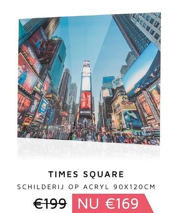 Aanbiedingen Times square schilderij op acryl - Huismerk - Xooon - Geldig van 05/01/2017 tot 31/01/2017 bij Xooon