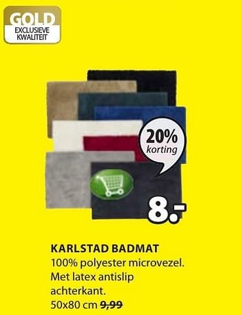 Aanbiedingen Karlstad badmat - Huismerk - Jysk - Geldig van 16/01/2017 tot 29/01/2017 bij Jysk