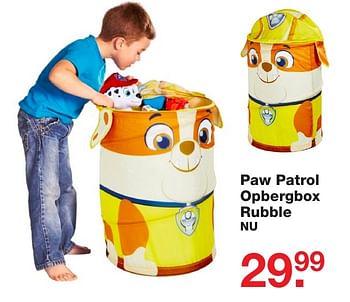 Aanbiedingen Paw patrol opbergbox rubble - PAW  PATROL - Geldig van 29/01/2017 tot 20/02/2017 bij Baby & Tiener Megastore