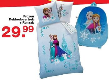 Aanbiedingen Frozen dekbedovertrek + rugzak - Disney  Frozen - Geldig van 29/01/2017 tot 20/02/2017 bij Baby & Tiener Megastore