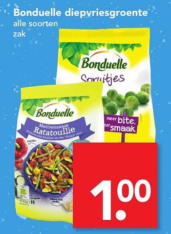 Aanbiedingen Bonduelle diepvriesgroente - Bonduelle - Geldig van 22/01/2017 tot 28/01/2017 bij Deen Supermarkten