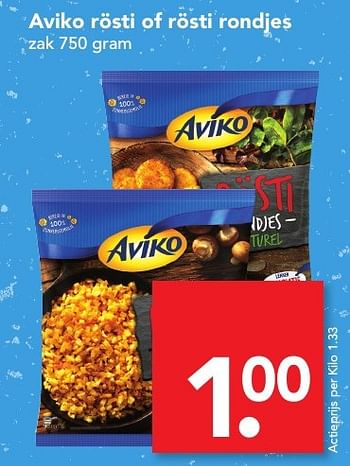 Aanbiedingen Aviko rösti of rösti rondjes - Aviko - Geldig van 22/01/2017 tot 28/01/2017 bij Deen Supermarkten