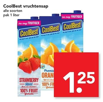 Aanbiedingen Coolbest vruchtensap - Coolbest - Geldig van 22/01/2017 tot 28/01/2017 bij Deen Supermarkten