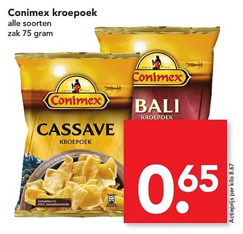 Aanbiedingen Conimex kroepoek - Conimex - Geldig van 22/01/2017 tot 28/01/2017 bij Deen Supermarkten