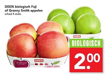 Aanbiedingen Deen biologisch fuji of granny smith appelen - Huismerk deen supermarkt - Geldig van 22/01/2017 tot 28/01/2017 bij Deen Supermarkten