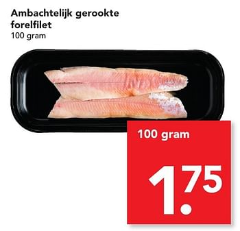 Aanbiedingen Ambachtelijk gerookte forelfilet - Huismerk deen supermarkt - Geldig van 22/01/2017 tot 28/01/2017 bij Deen Supermarkten