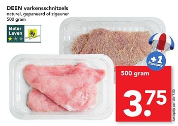 Aanbiedingen Deen varkensschnitzels naturel, gepaneerd of zigeuner - Huismerk deen supermarkt - Geldig van 22/01/2017 tot 28/01/2017 bij Deen Supermarkten