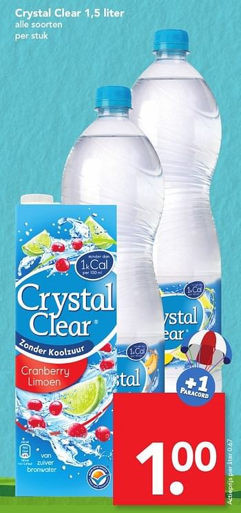Aanbiedingen Crystal clear - Crystal Clear - Geldig van 22/01/2017 tot 28/01/2017 bij Deen Supermarkten