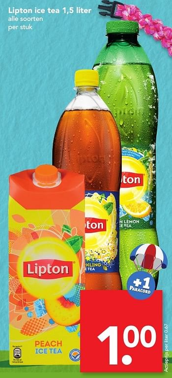 Aanbiedingen Lipton ice tea - Lipton - Geldig van 22/01/2017 tot 28/01/2017 bij Deen Supermarkten