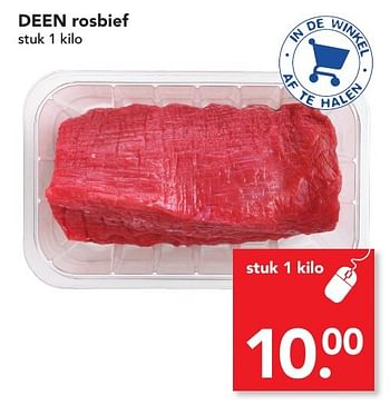 Aanbiedingen Deen rosbief - Huismerk deen supermarkt - Geldig van 22/01/2017 tot 28/01/2017 bij Deen Supermarkten
