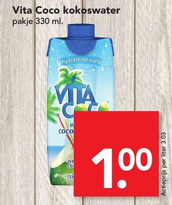 Aanbiedingen Vita coco kokoswater - Vita Coco - Geldig van 22/01/2017 tot 28/01/2017 bij Deen Supermarkten