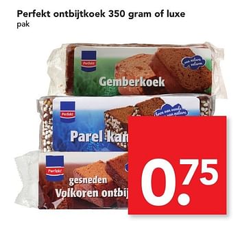 Aanbiedingen Perfekt ontbijtkoek of luxe - Perfekt - Geldig van 22/01/2017 tot 28/01/2017 bij Deen Supermarkten